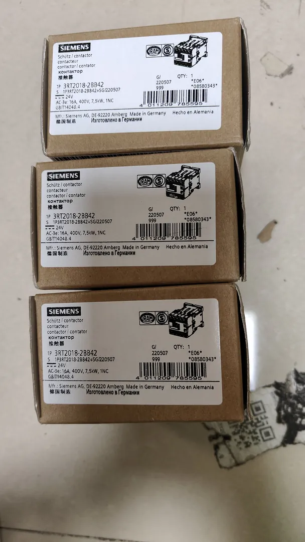 SIRIUS 3RT2 contactor S00