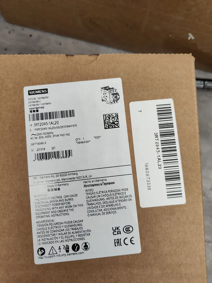 SIRIUS 3RT2 contactor S3