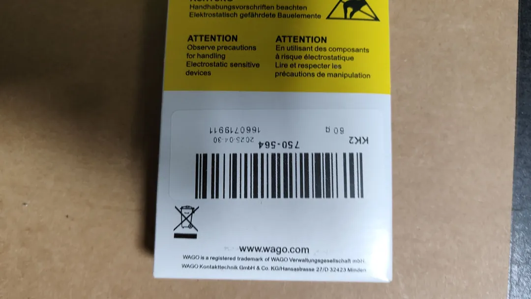 Analog output module WAGO 750